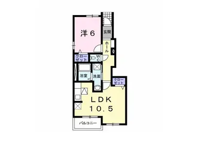 アルカンシエル(1LDK/1階)の間取り写真