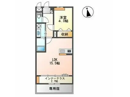 LEGACY(1LDK/1階)の間取り写真