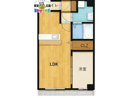 MODERN PALAZZO 文教通(1LDK/8階)の間取り写真