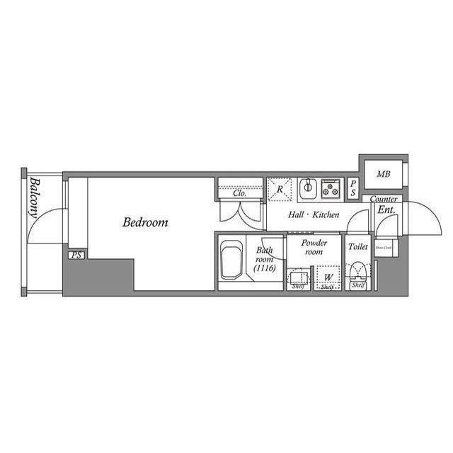 ACP RESIDENCE 亀戸(1K/8階)の間取り写真