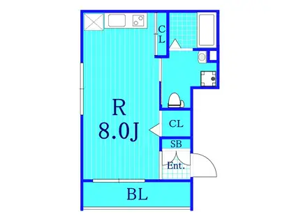 ブルーライン 高島町駅 徒歩2分 4階建 築7年(ワンルーム/3階)の間取り写真