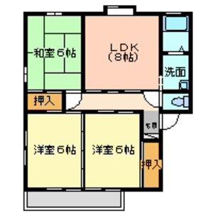 ルーエックI(3DK/2階)の間取り写真