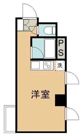 センターヒルズ中ノ橋(1K/4階)の間取り写真