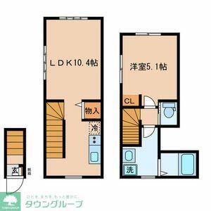 アザレ東武練馬(1LDK/2階)の間取り写真