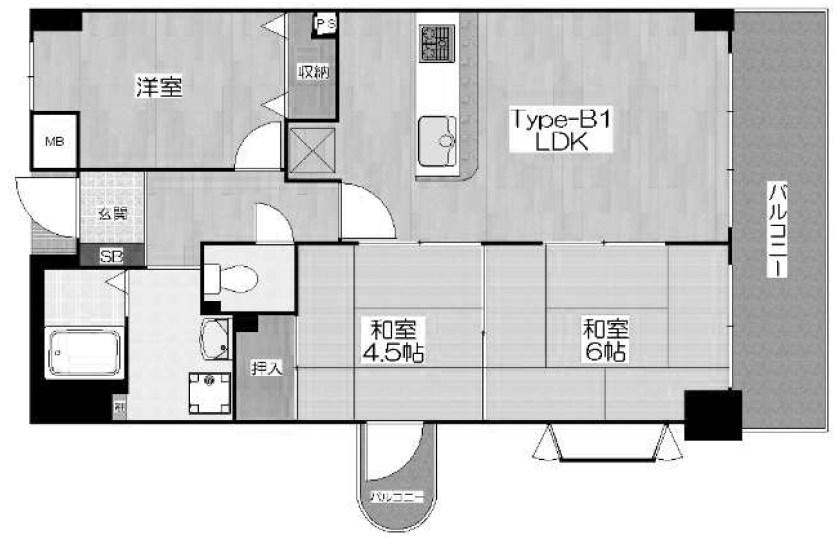 グリーンハイツ妙法寺A棟(3LDK/3階)の間取り写真
