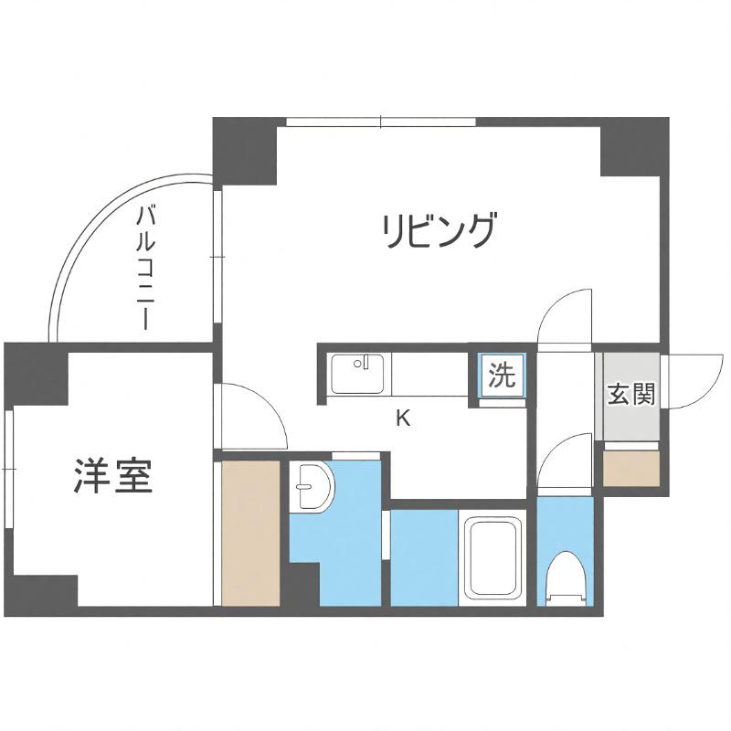 オンズドール(1LDK/4階)の間取り写真