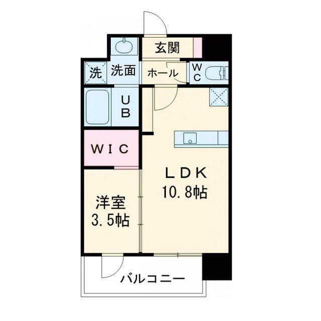 ALIVIS三国本町(1LDK/4階)の間取り写真