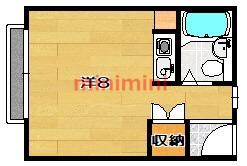 メゾンエスポワール南茨木(ワンルーム/3階)の間取り写真