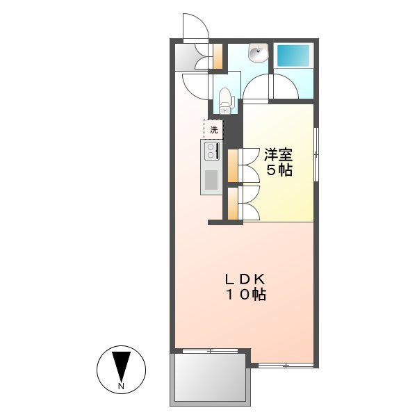 クロサスレジデンス徳川園(1LDK/5階)の間取り写真