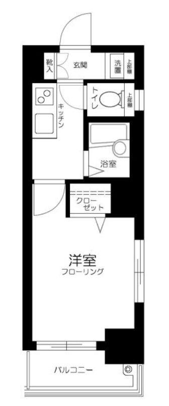 サンパティーク新丸子(1K/8階)の間取り写真