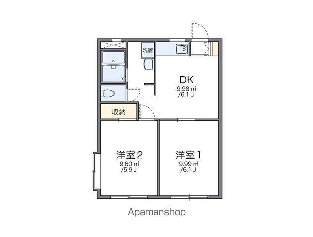 レオパレスANNEX新川崎(2DK/1階)の間取り写真