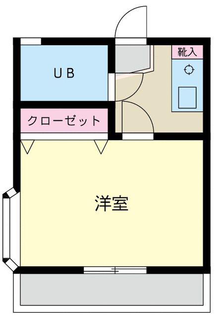 プリムラ相模大野(1K/2階)の間取り写真