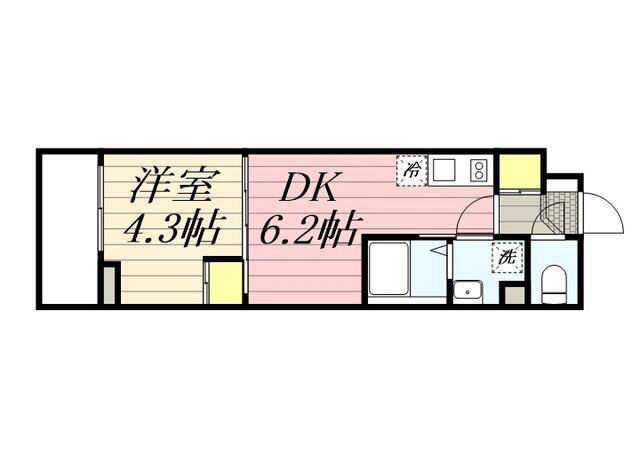 HF西巣鴨レジデンスII(1DK/2階)の間取り写真