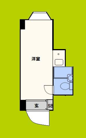 エステマール鶴橋1号館(ワンルーム/6階)の間取り写真