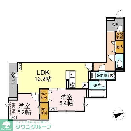 D-STELLA(2LDK/3階)の間取り写真