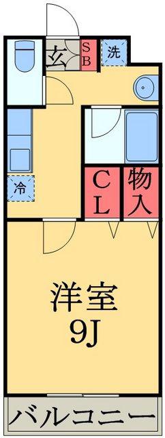 ドマーニ(1K/2階)の間取り写真