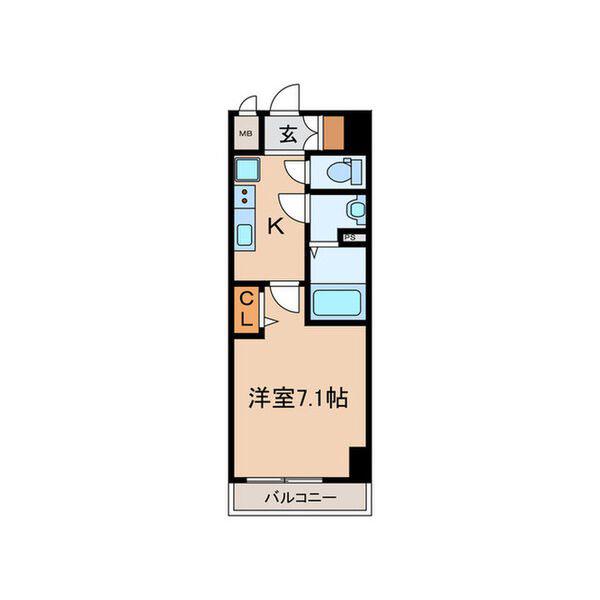 PS IMAIKE(1K/4階)の間取り写真