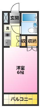 コスタ武蔵小杉(ワンルーム/2階)の間取り写真