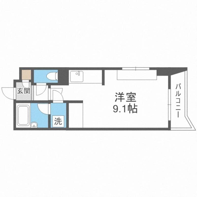 TEINE1・4MS(ワンルーム/5階)の間取り写真