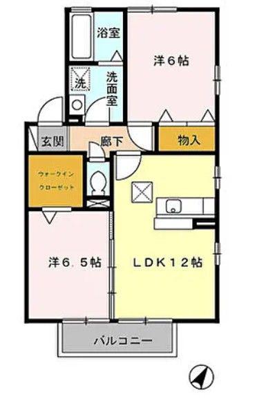 MKM II(2LDK/1階)の間取り写真