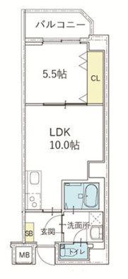 LIEN FORT(1LDK/5階)の間取り写真