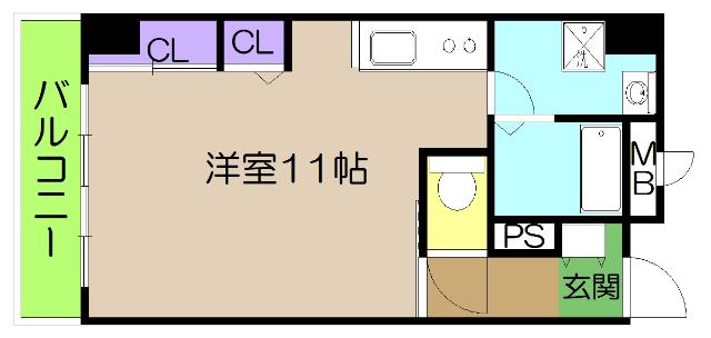 GRAN HILL(ワンルーム/3階)の間取り写真