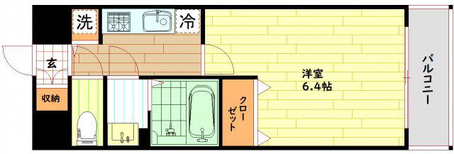 エスリード京橋(1K/3階)の間取り写真