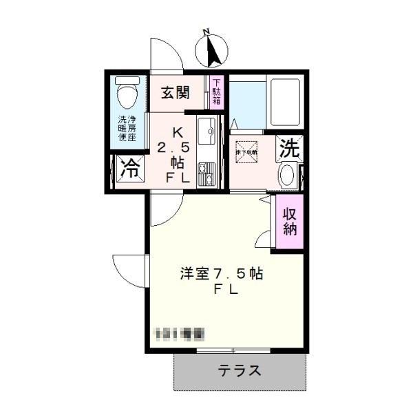 メゾン文昌府(1K/1階)の間取り写真