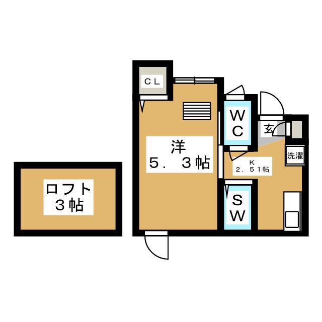 ライブリー成増(1K/2階)の間取り写真