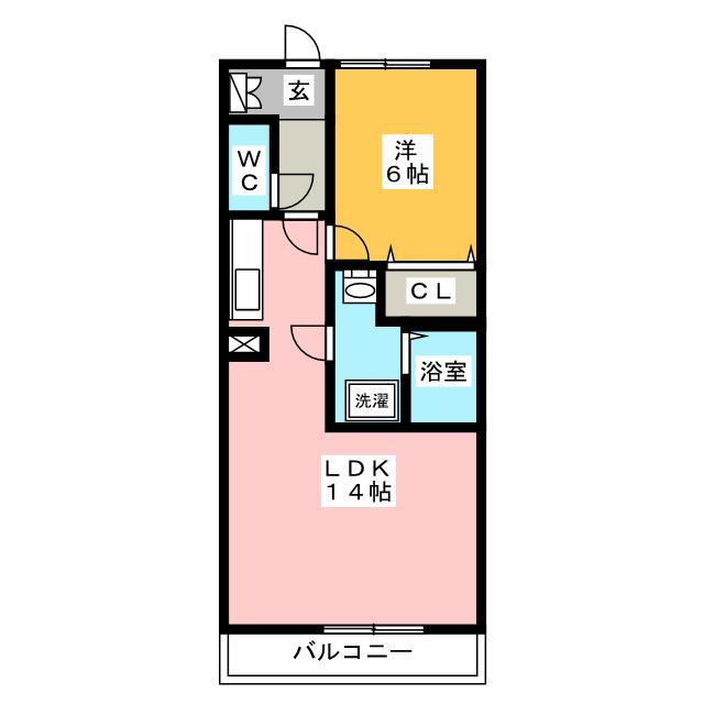 ソレイユヴェール(1LDK/1階)の間取り写真