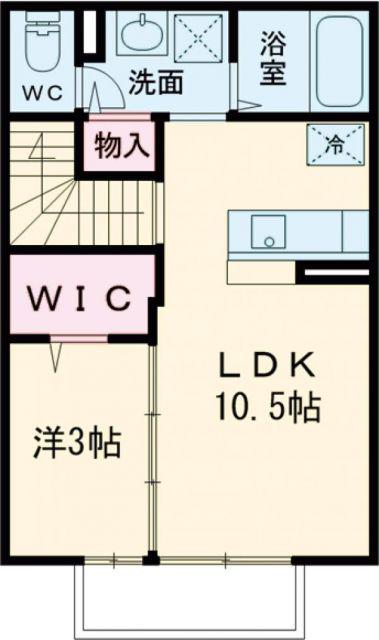 ソフィア(1LDK/2階)の間取り写真