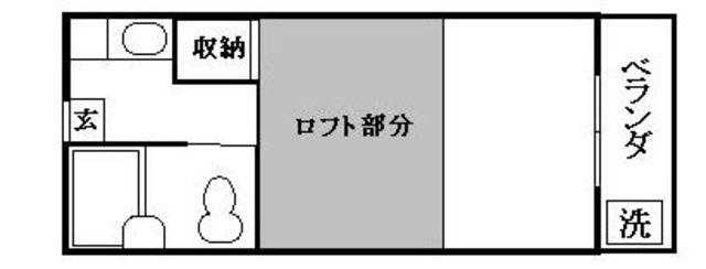 ライフピアロイヤル(ワンルーム/2階)の間取り写真