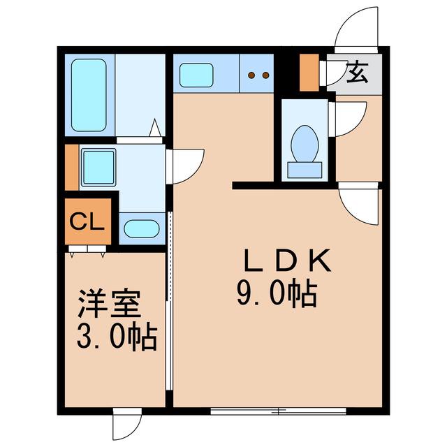 QUADOR 名古屋城駅(1LDK/5階)の間取り写真