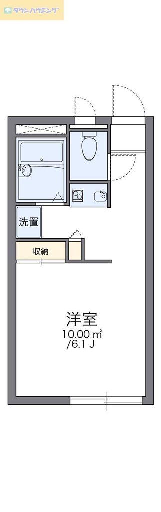 レオパレスユニバーサルイン(1K/2階)の間取り写真
