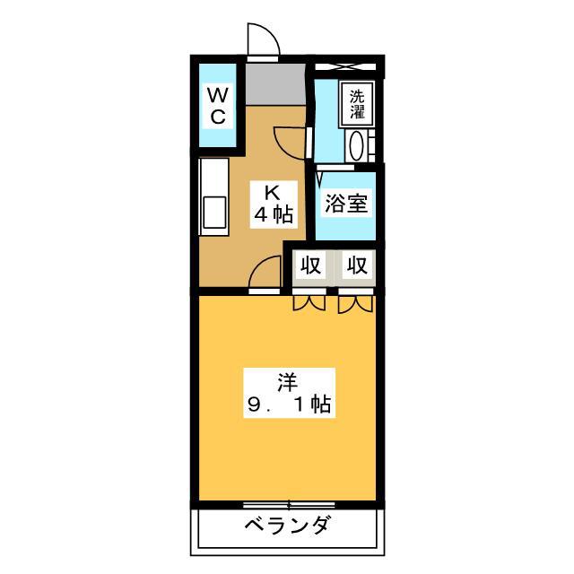 アメニティ ハイツ(1K/1階)の間取り写真