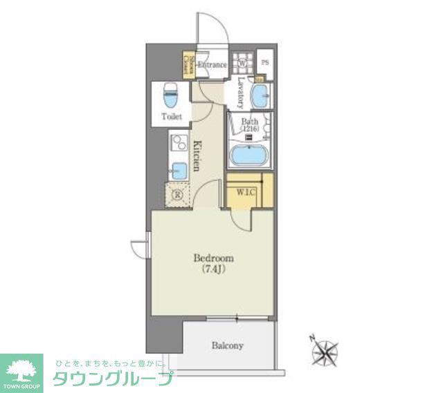 エディアン千種(1K/8階)の間取り写真