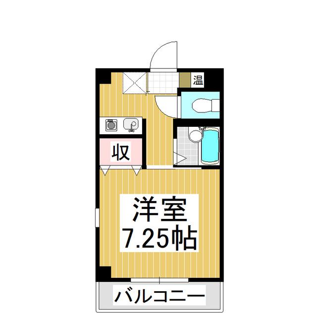 ポムルージュツルガ(1K/2階)の間取り写真