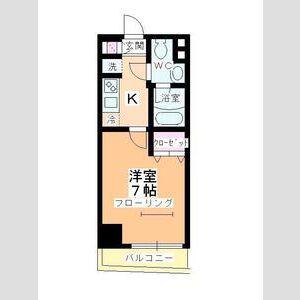 アルファコート西川口13(1K/5階)の間取り写真