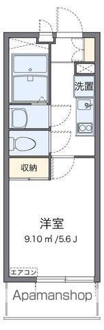 レオパレス川崎港町(1K/1階)の間取り写真