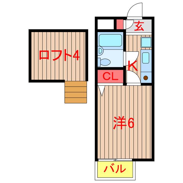 メゾングランドール(1K/2階)の間取り写真