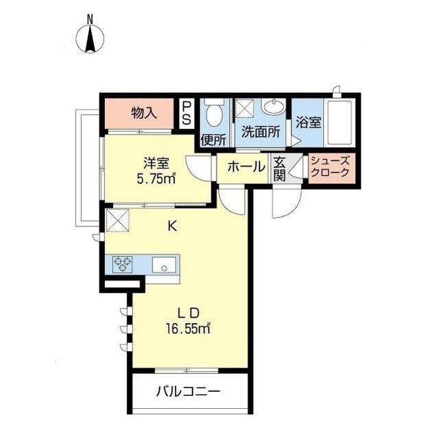 ベルフォート本庄(1LDK/3階)の間取り写真