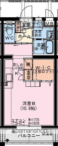 ソレアード権現(ワンルーム/4階)の間取り写真