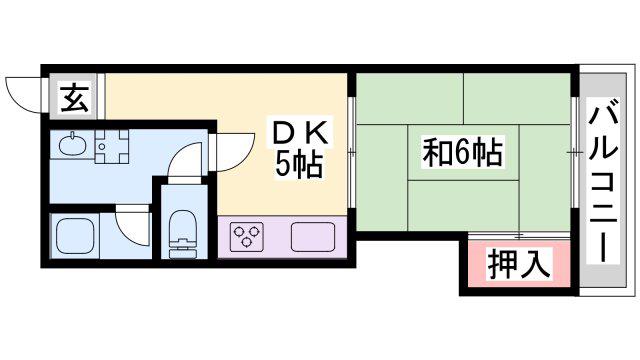 プレジデントふくなが(1DK/3階)の間取り写真