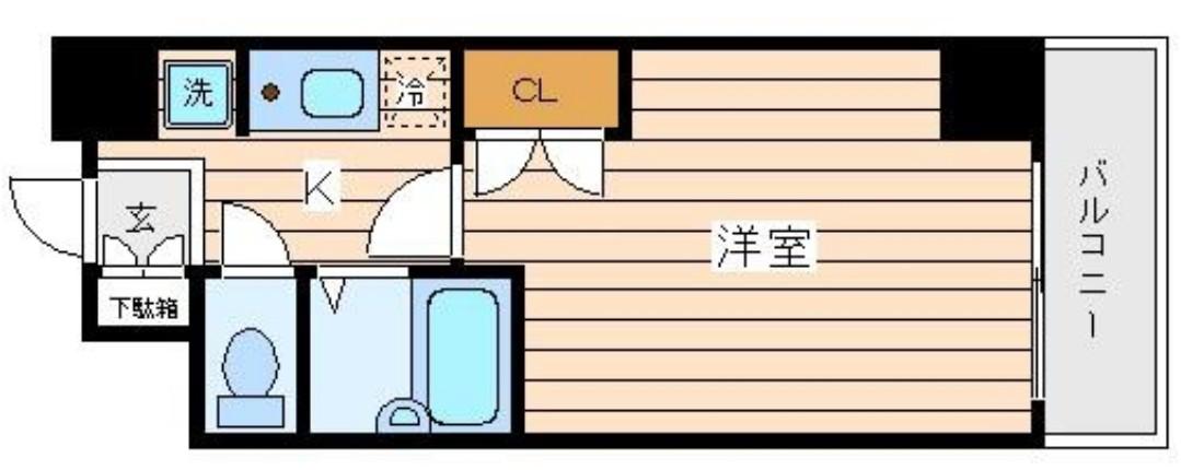 OLIO HKUSAN(1K/7階)の間取り写真