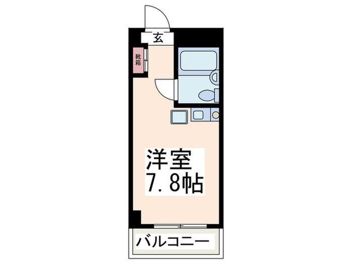カーサマデラ藤が丘(ワンルーム/2階)の間取り写真