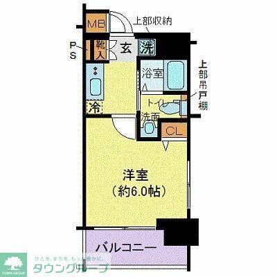エステムプラザ品川大崎駅前レジデンシャル(1K/9階)の間取り写真