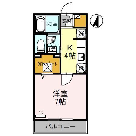 ARC-EN-CIEL(1K/1階)の間取り写真
