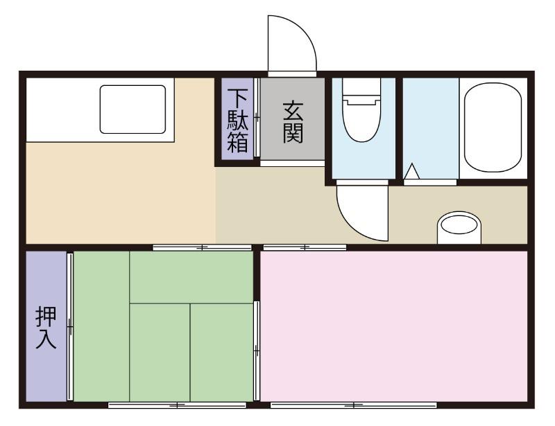 クロノス綱島(2K/1階)の間取り写真