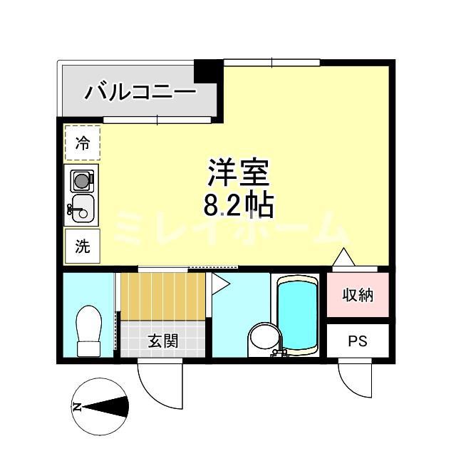 第31シンエイビル(ワンルーム/2階)の間取り写真
