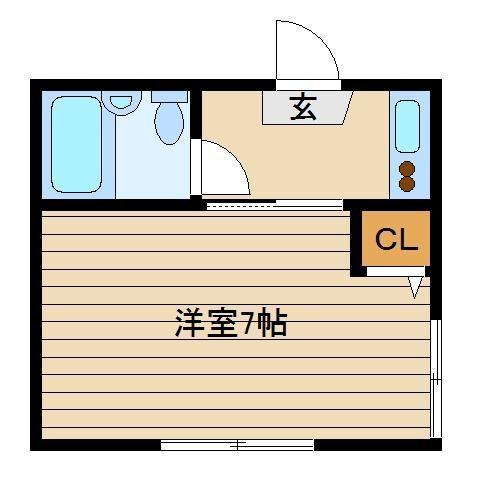 ハイツダイネツ(1K/2階)の間取り写真